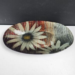 Artistic Black and Red Decorative Bowl